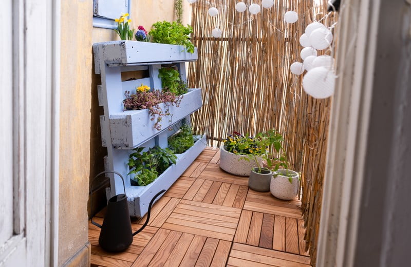 DIY:  Kis erkélyből fűszernövényes kert