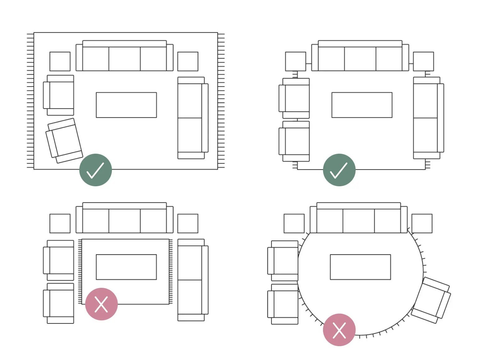 Hogyan válasszunk szőnyeget? Érdemes inkább nagyobb méretet választani, hogy a helyiség egységesebb hatást keltsen. Figyelni kell arra is, hogy a kerek szőnyeg leginkább a kerek bútorokkal harmonizál.