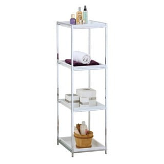 Fehér fürdőszobai polcos állványok