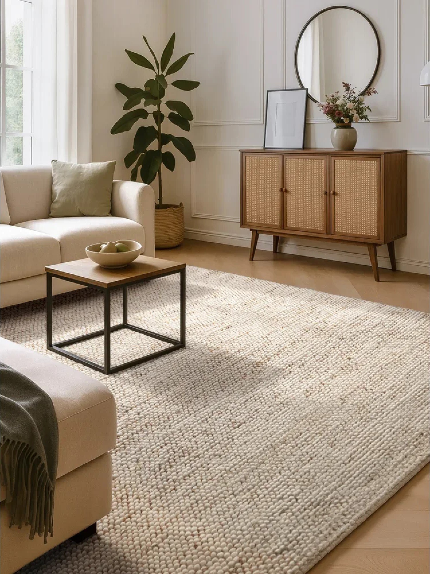 Egy téglalap alakú szőnyeg biztos választás.