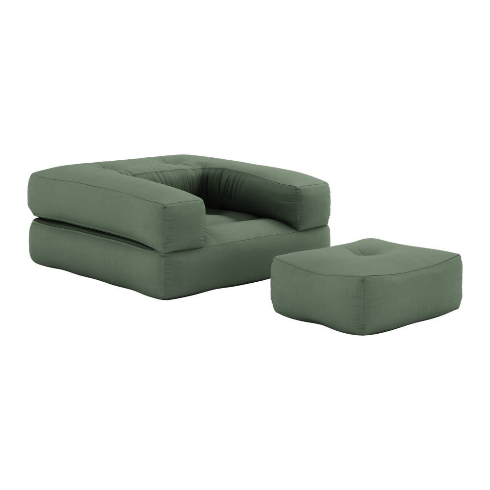 Cube olive green variálható fotel - karup design
