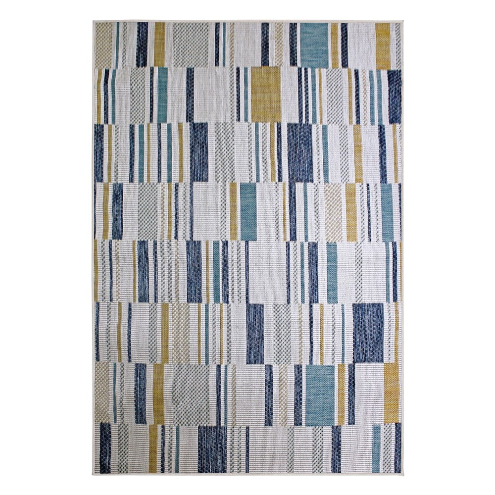Sárga-kék kültéri-beltéri szőnyeg 120x170 cm Rosco Geo – Flair Rugs