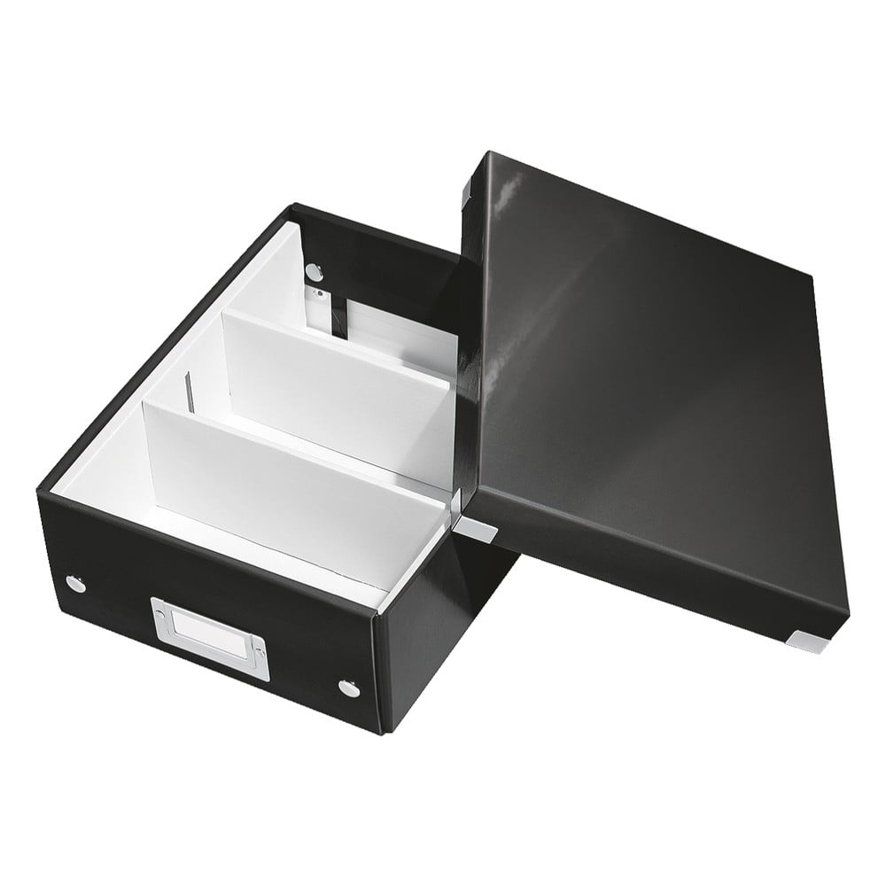 Office fekete rendszerező doboz, hossz 28 cm Click&Store - Leitz