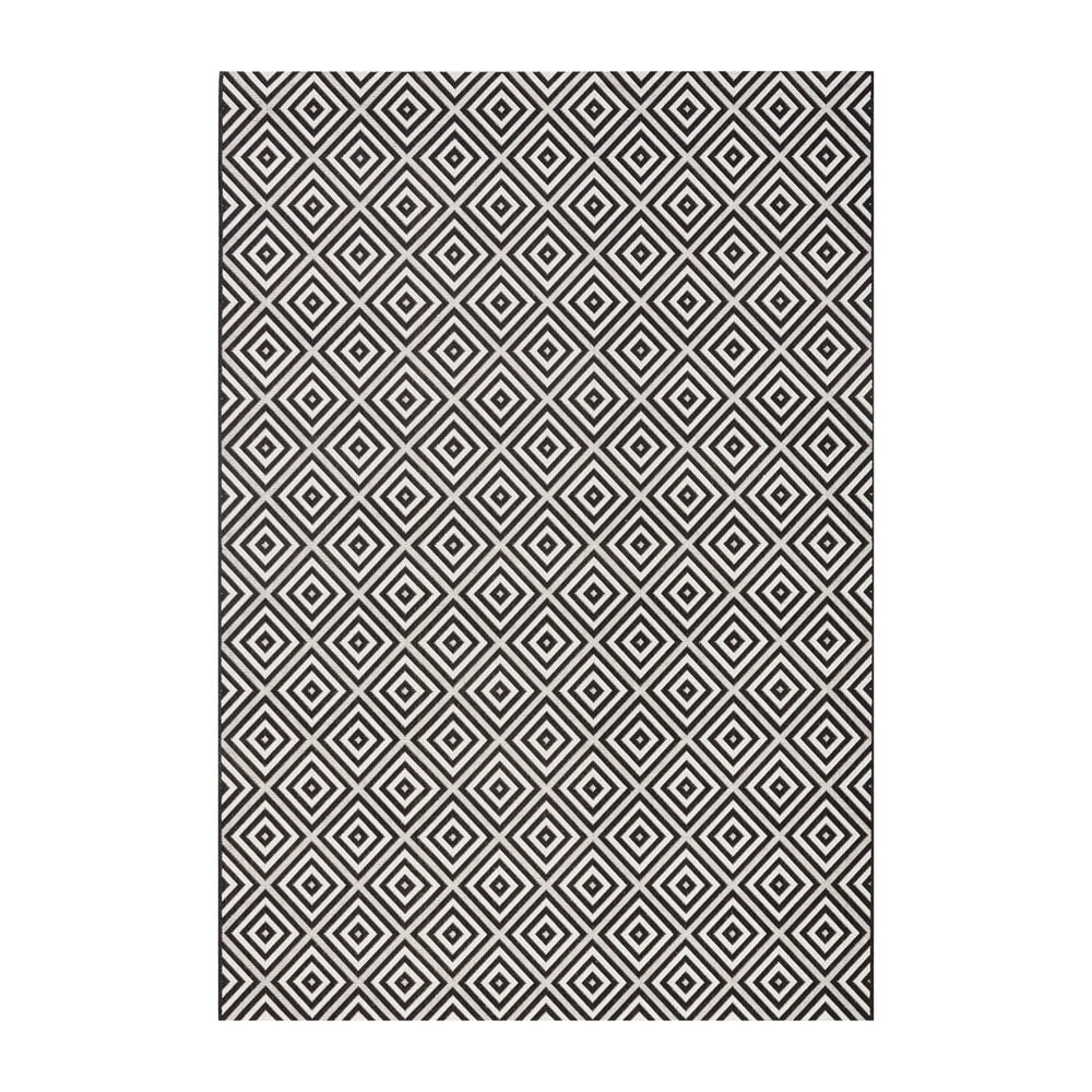Karo fekete-fehér kültéri szőnyeg, 200 x 290 cm - NORTHRUGS