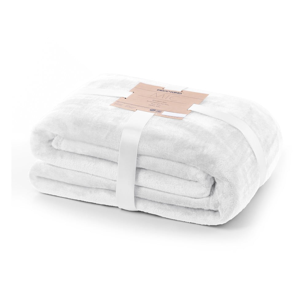 Mic fehér mikroszálas takaró, 160 x 210 cm - DecoKing