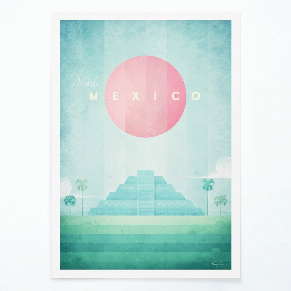 Poszter Mexico, 50x70 cm - Travelposter