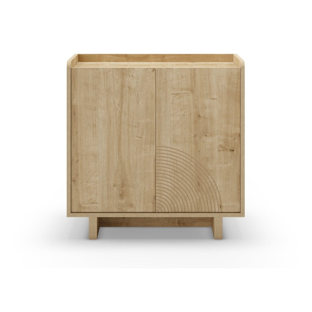 Natúr színű szekrény tölgyfa dekorral 80x80x40 cm Daira – Marckeric