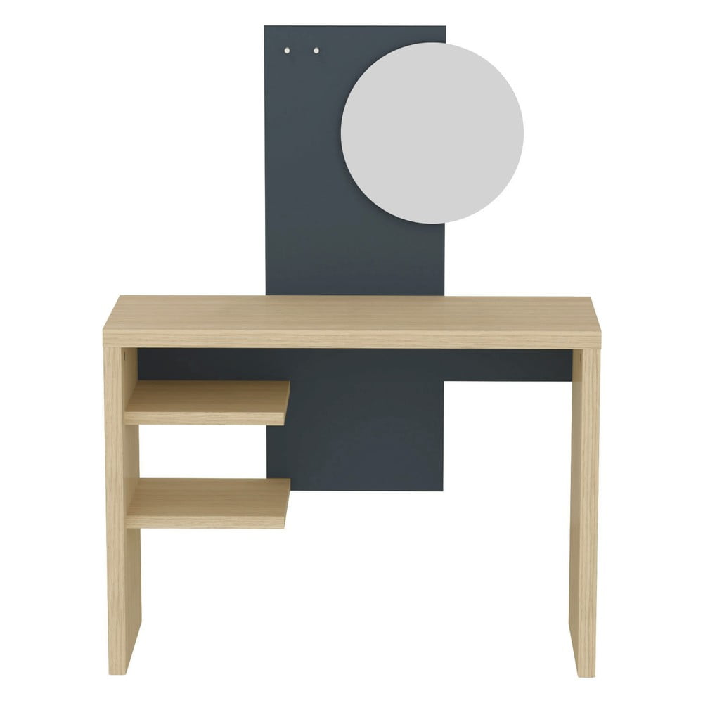 Fésülködőasztal tölgyfa dekoros asztallappal 105x42 cm hugo - temahome