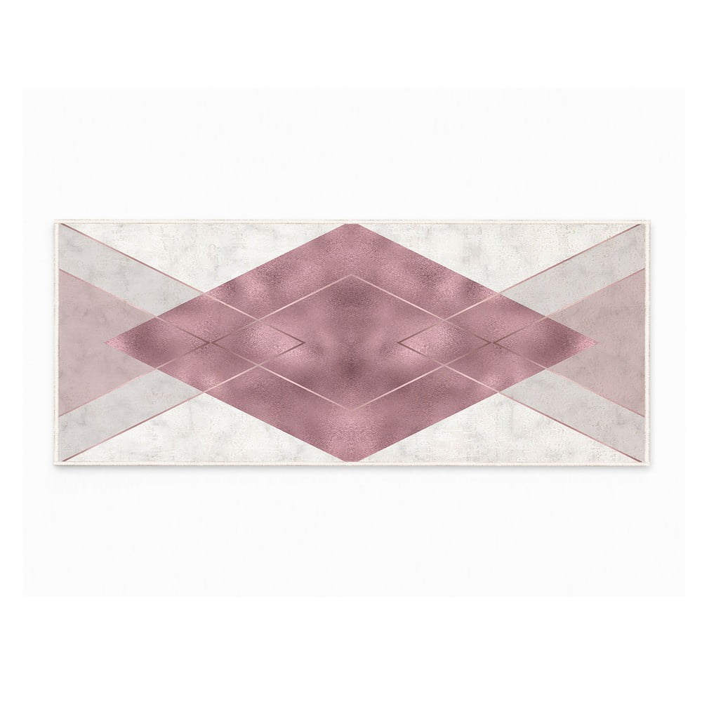 Fehér-lila mosható szőnyeg 80x150 cm – Oyo Concept