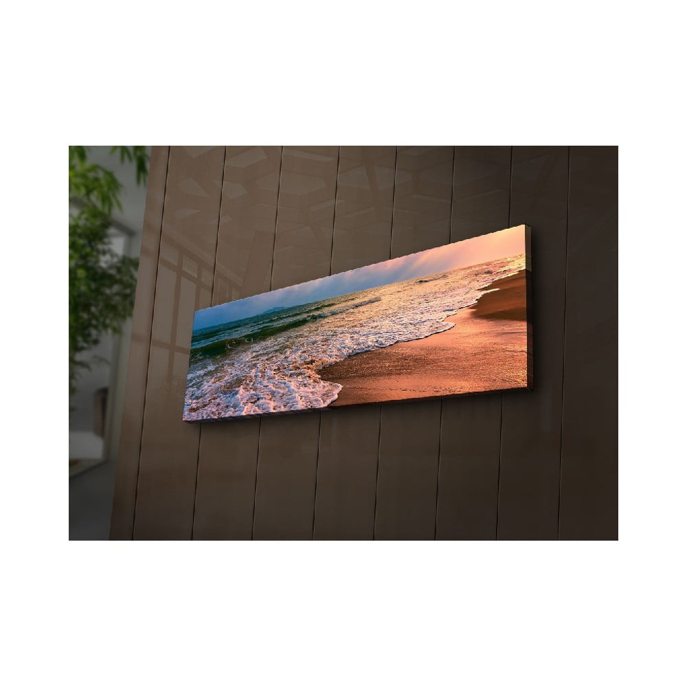 Beach falikép háttérvilágítással, 90 x 30 cm - Wallity