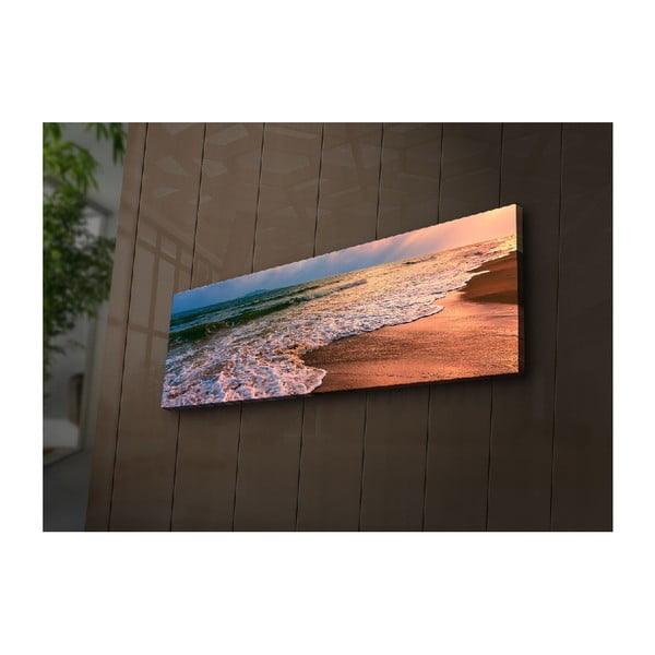 Beach falikép háttérvilágítással, 90 x 30 cm - Ledda