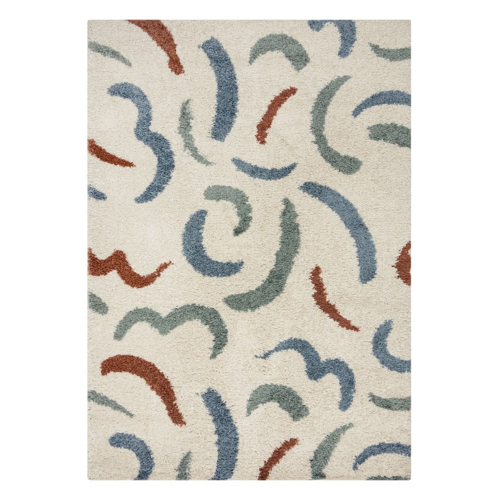 Krémszínű szőnyeg 200x290 cm squiggle – flair rugs