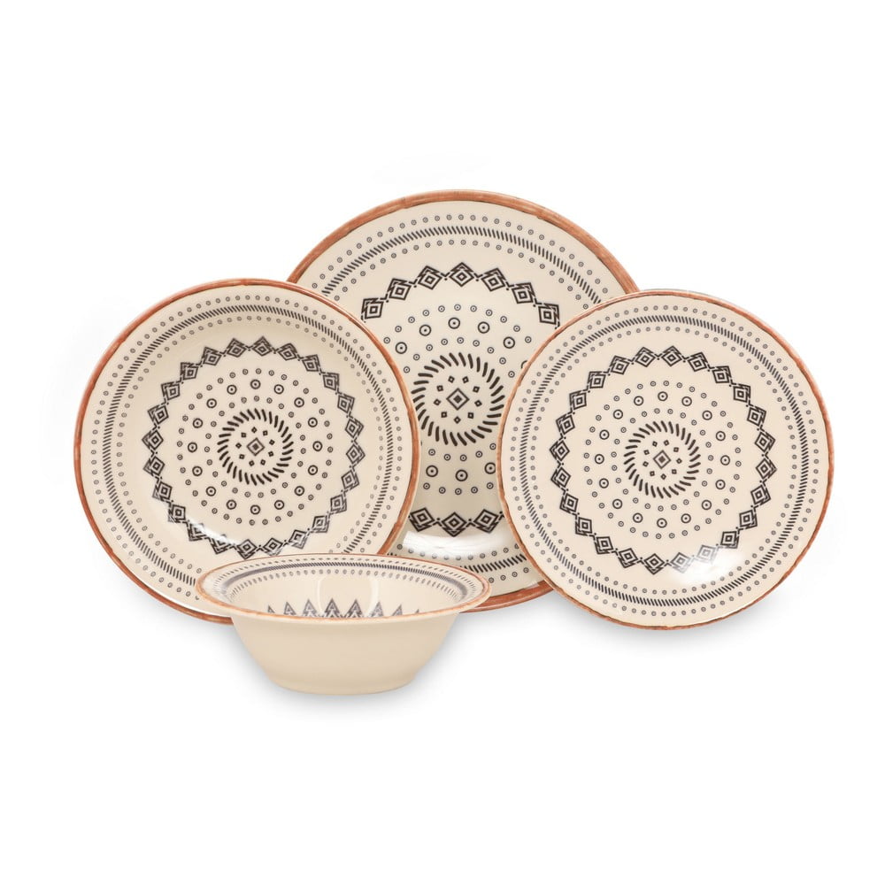 Geometric 24 db-os porcelán étkészlet - Kütahya Porselen