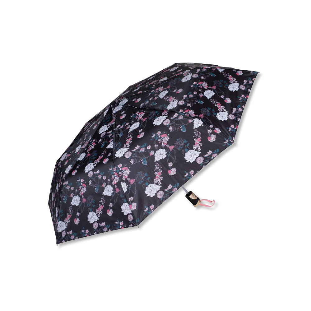 Flower fekete esernyő virágmintával - Tri-Coastal Design