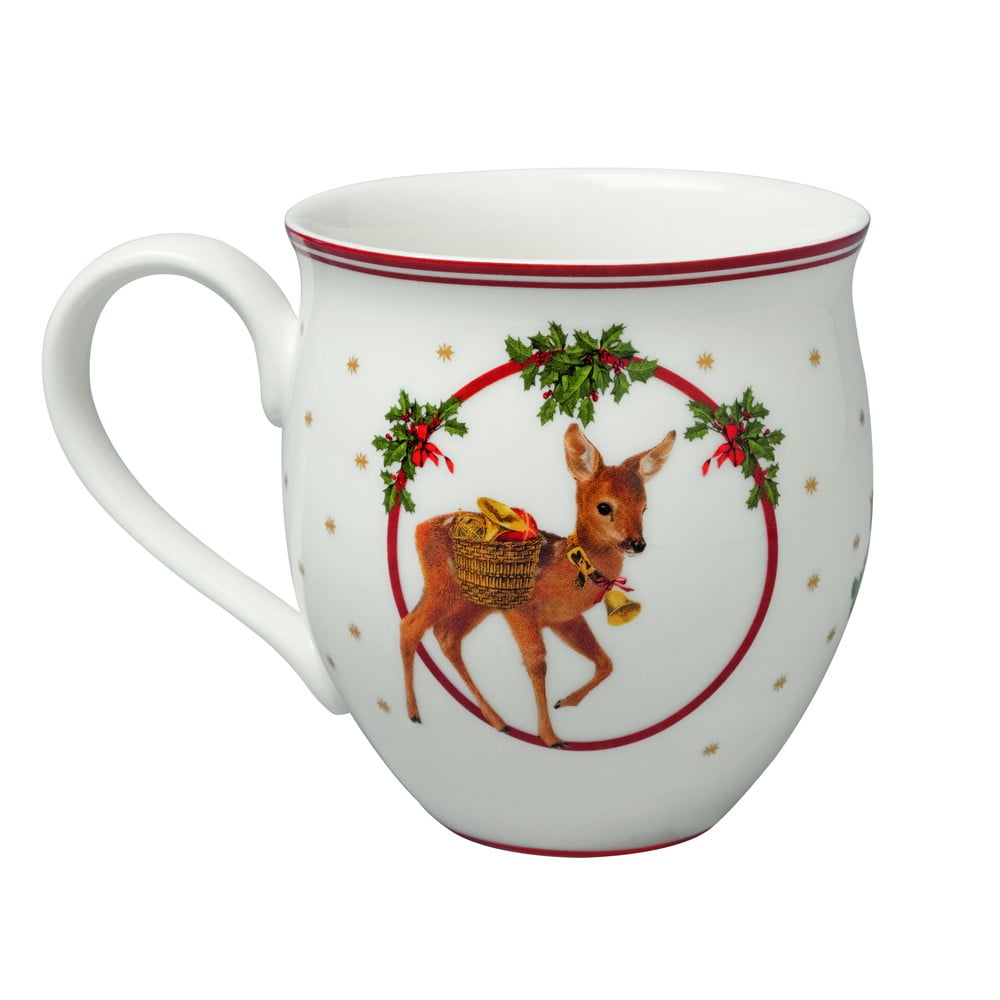 Santa and deer fehér porcelán bögre karácsonyi motívummal - Villeroy & Boch
