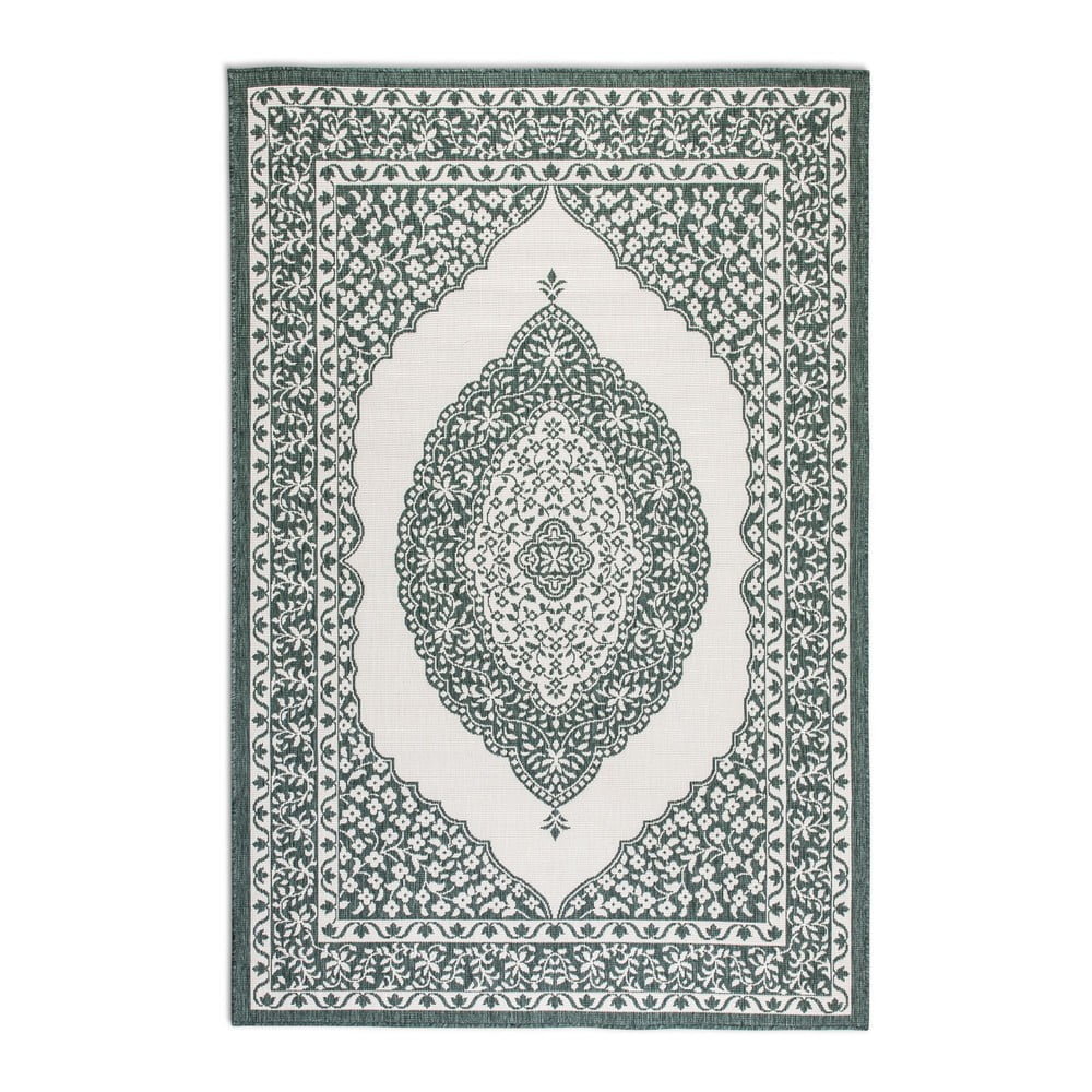 Zöld-krémszínű kültéri szőnyeg 160x230 cm gemini – elle decoration