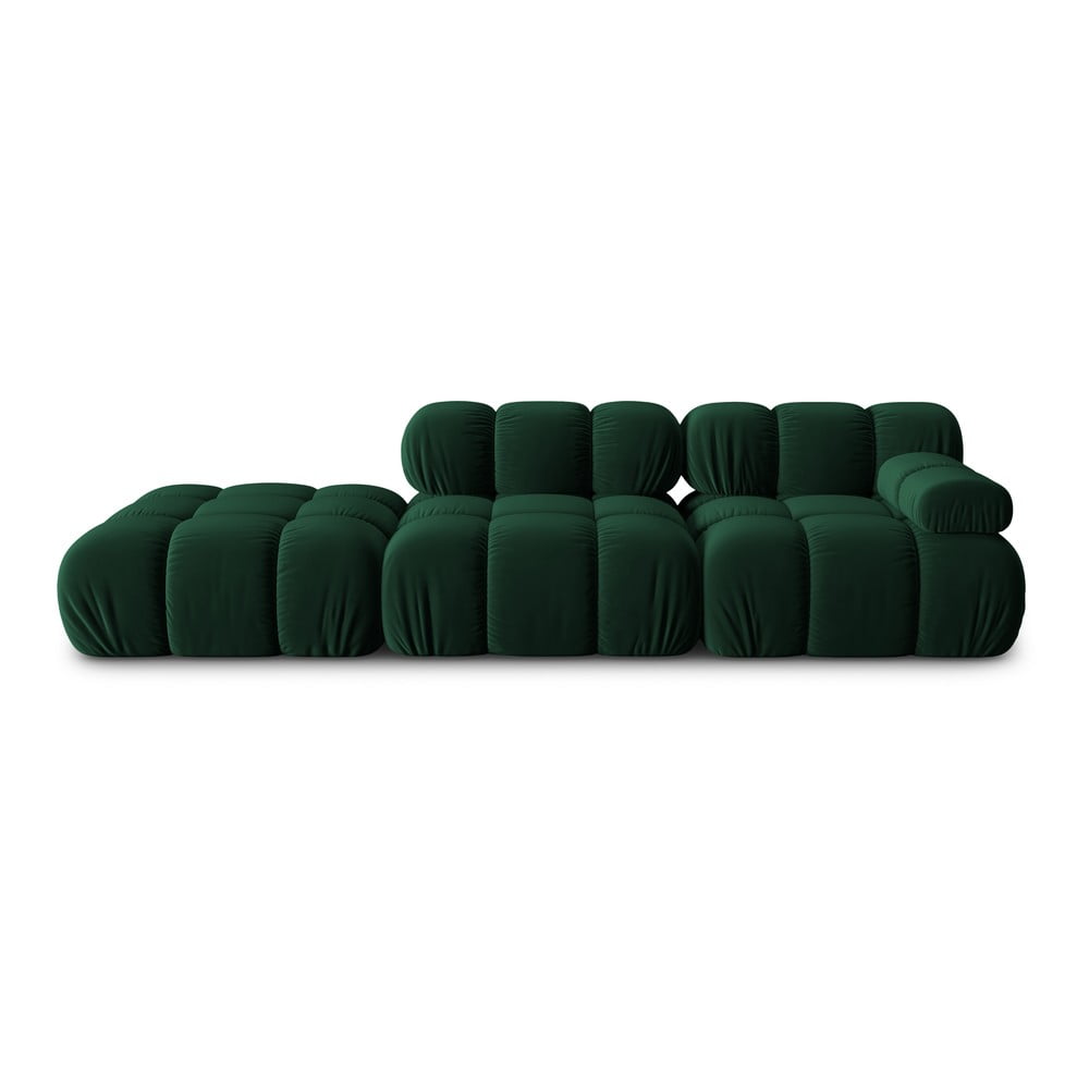 Zöld bársony kanapé 282 cm bellis – micadoni home