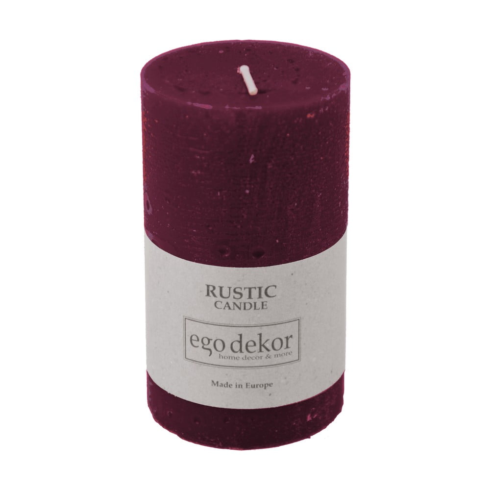 Rust borvörös gyertya, égési idő 38 óra - Rustic candles by Ego dekor