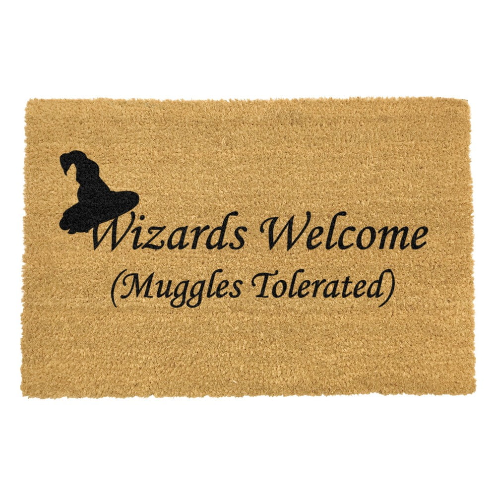 Wizards Welcome természetes kókuszrost lábtörlő, 40 x 60 cm - Artsy Doormats
