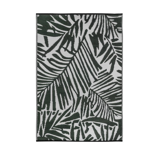 Fern zöld-fehér kültéri szőnyeg, 90 x 150 cm - Green Decore