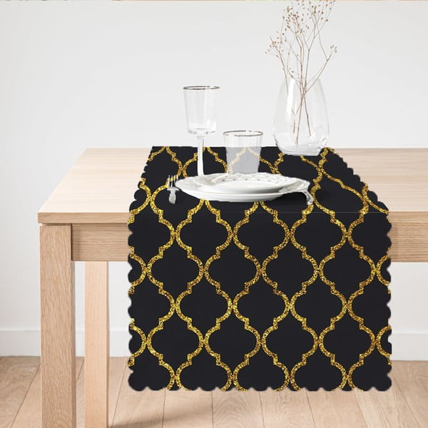 Black Ogea asztali futó, 45 x 140 cm - Minimalist Cushion Covers