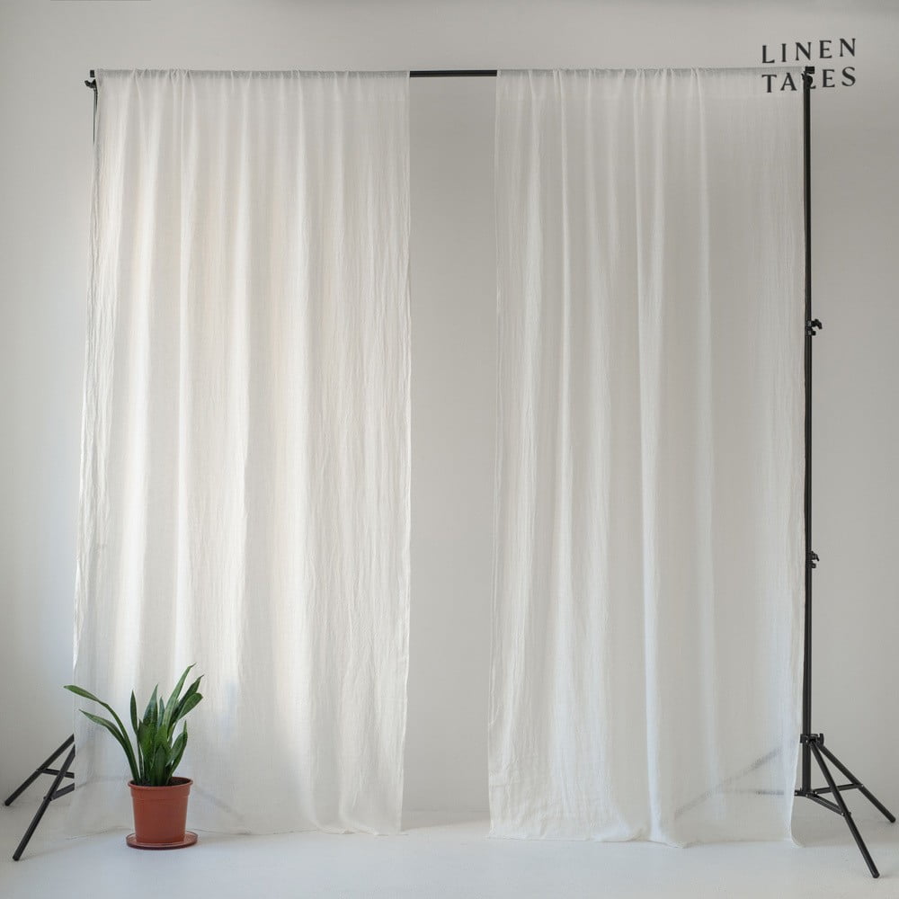 Fehér átlátszó függöny 130x275 cm Daytime – Linen Tales
