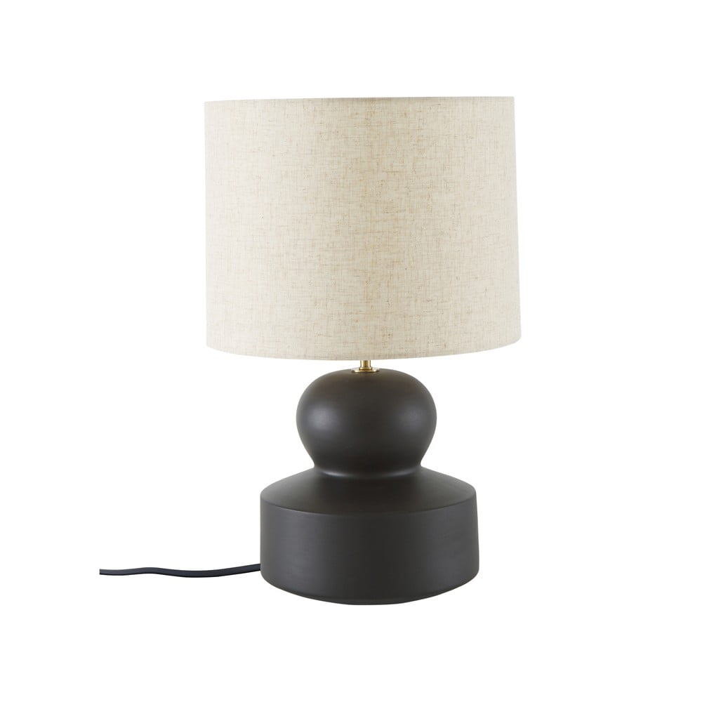 Georgina fekete-bézs kerámia asztali lámpa, magasság 52 cm - Westwing Collection