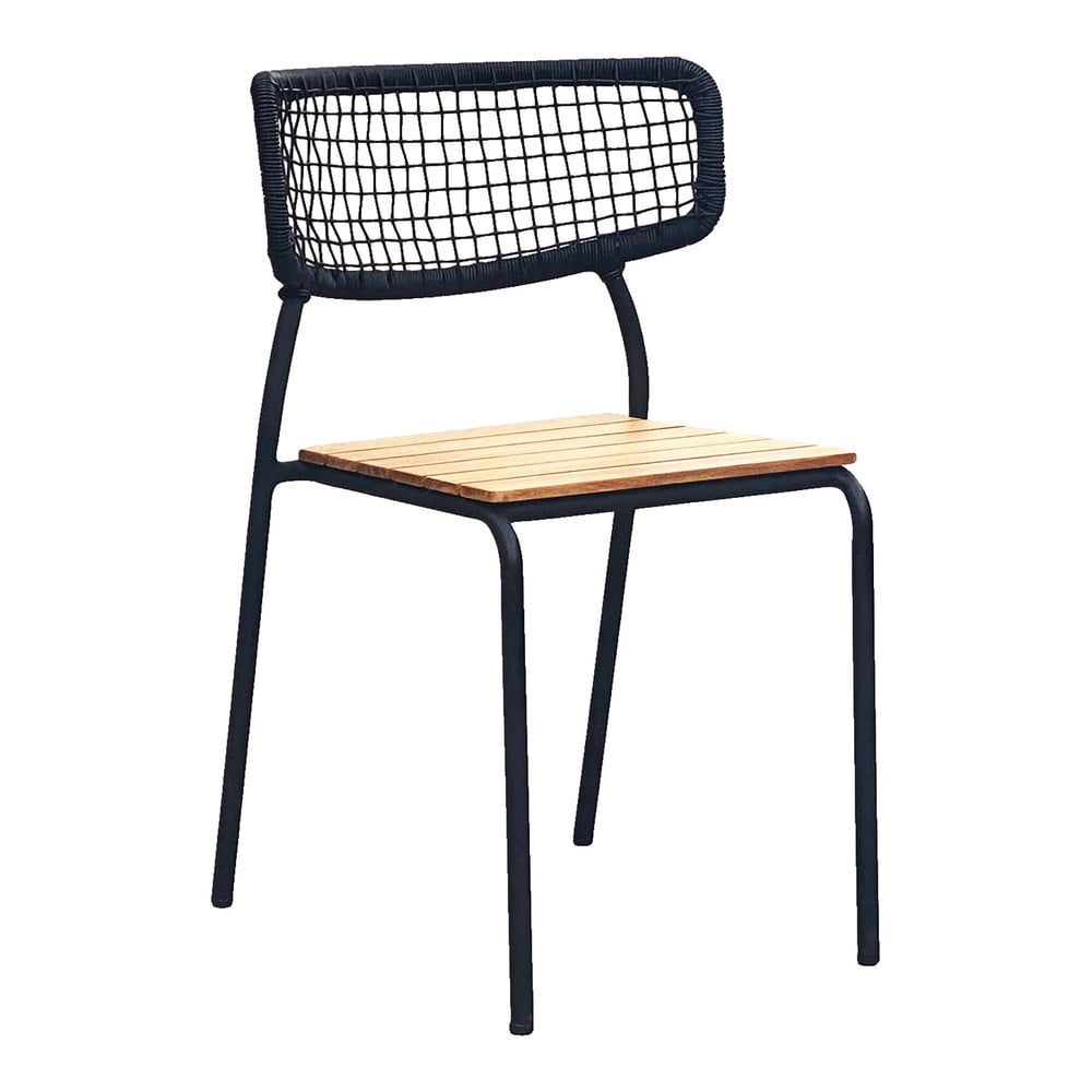 Fekete fém kerti szék szett 4 db-os Nashville – House Nordic