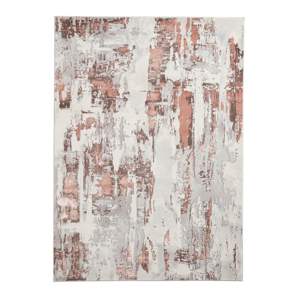 Rózsaszín-világosszürke szőnyeg 160x220 cm apollo – think rugs