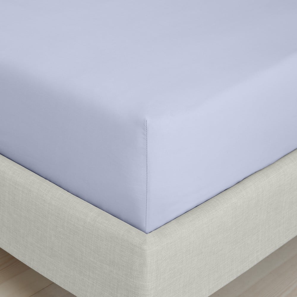 Levendula színű gumis pamut-perkál lepedő 185x200 cm Cotton Percale – Bianca