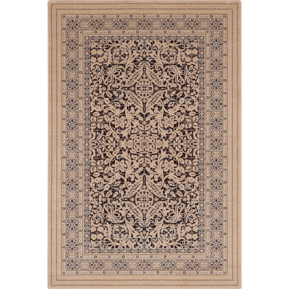 Bézs gyapjú szőnyeg 133x180 cm joanne – agnella