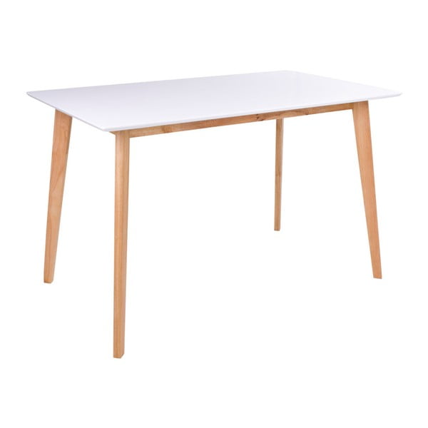 Vojens étkezőasztal fehér asztallappal, 120 x 70 cm - loomi.design