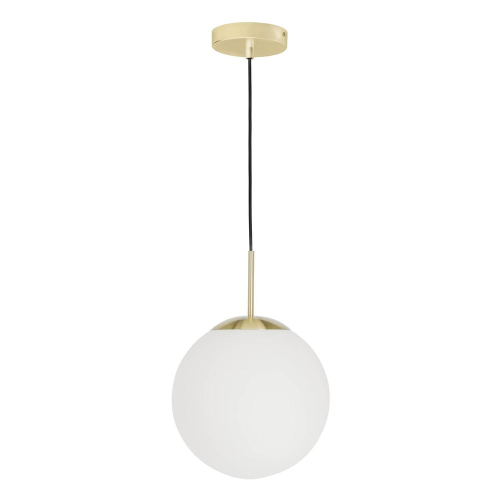 Fehér-aranyszínű függőlámpa üveg búrával ø 30 cm Mahala – Kave Home