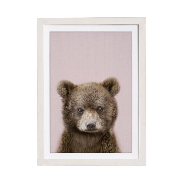 Baby Bear keretezett falikép, 30 x 40 cm - Querido Bestiario