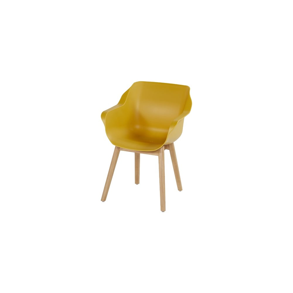 Sárga műanyag kerti szék szett 2 db-os sophie teak – hartman