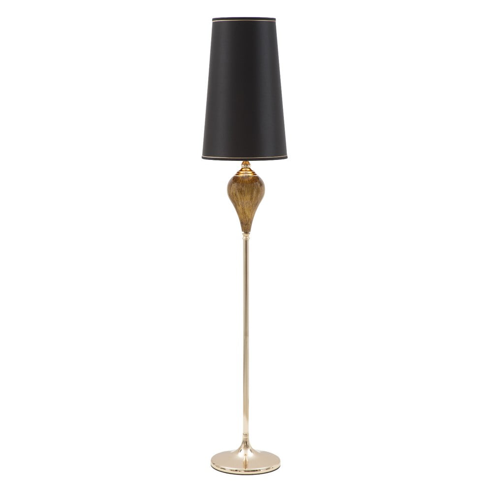 Fashion fekete állólámpa aranyszínű lámpatesttel - Mauro Ferretti