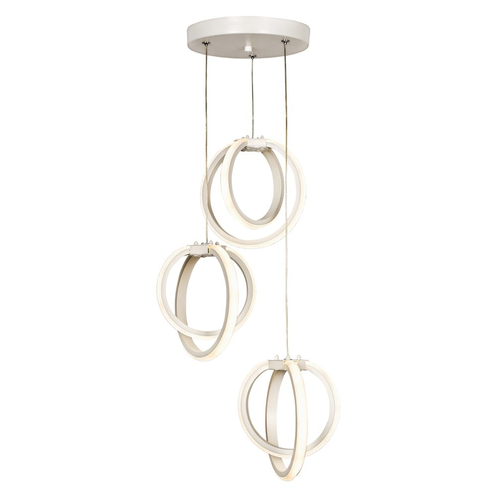 Fehér fém LED függőlámpa ø 20 cm Sezen – Squid Lighting