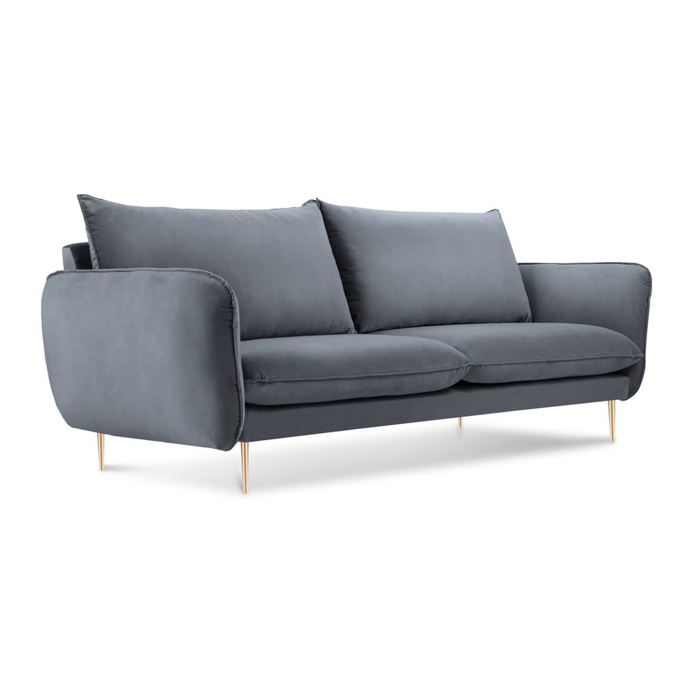 Florence szürke bársony kanapé,160 cm - cosmopolitan design