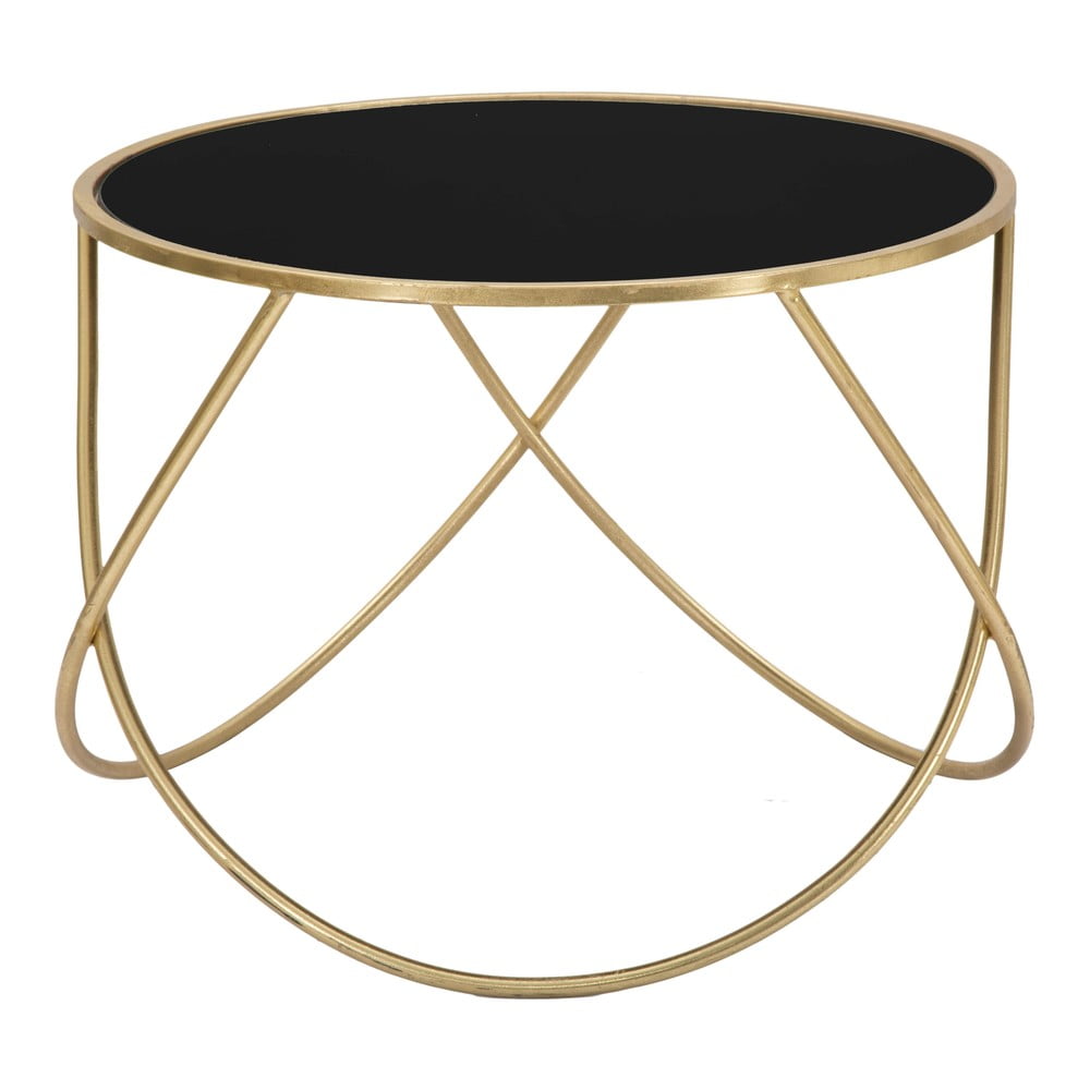 Kerek tárolóasztal üveg asztallappal ø 60 cm ring – mauro ferretti
