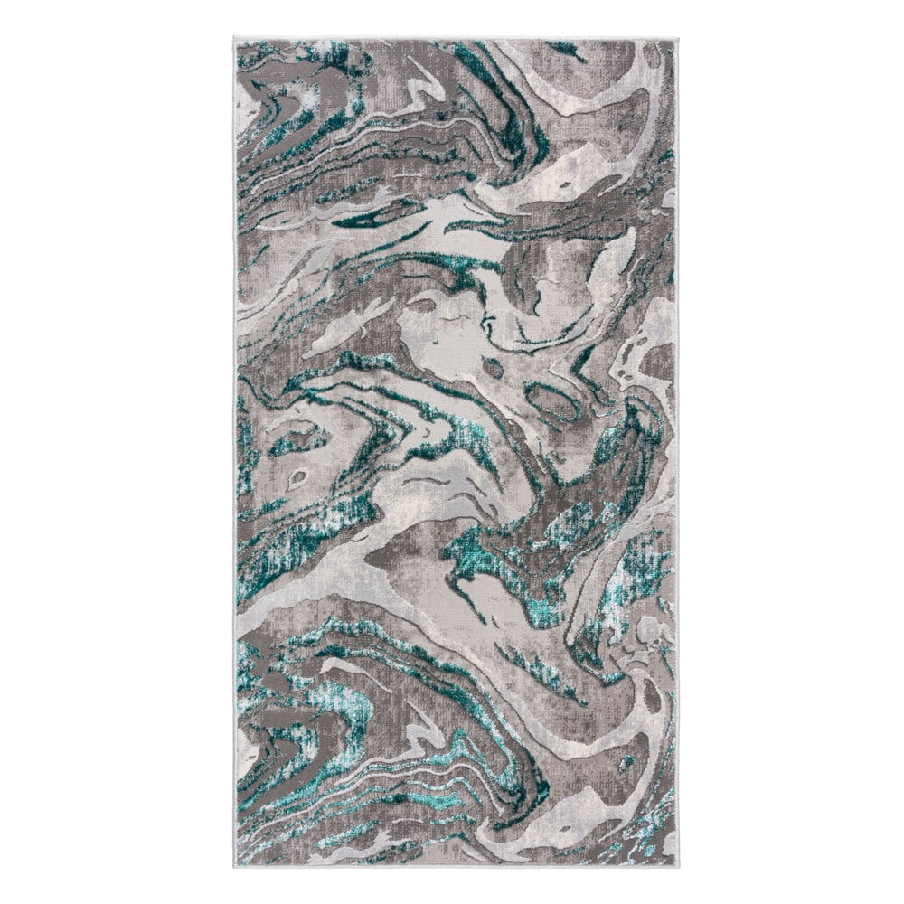 Marbled szürke-kék szőnyeg, 200 x 290 cm - flair rugs