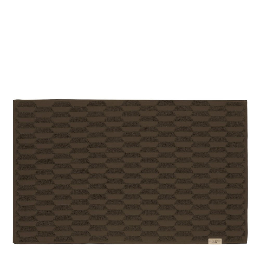 Sötétbarna fürdőszobai kilépő 50x80 cm Geo – Mette Ditmer Denmark