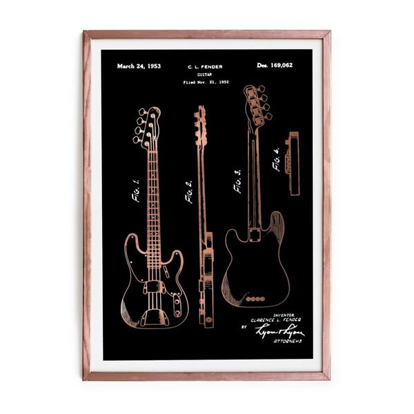 Fender Guitar keretezett plakát, 65 x 45 cm - Really Nice Things