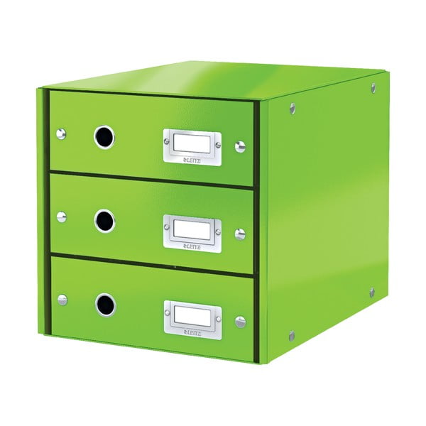 Office zöld 3 fiókos doboz, 36 x 29 x 28 cm - Leitz