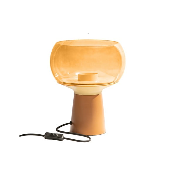 Narancssárga fém asztali lámpa, magasság 28 cm - BePureHome