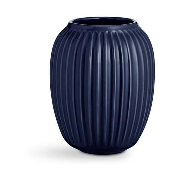 Hammershoi sötétkék agyagkerámia váza, magasság 20 cm - Kähler Design