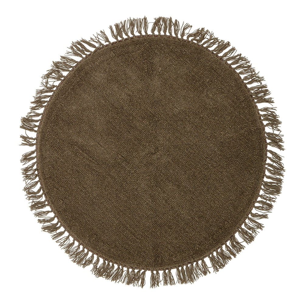 Barna kerek gyapjú szőnyeg ø 110 cm Lenea - Bloomingville