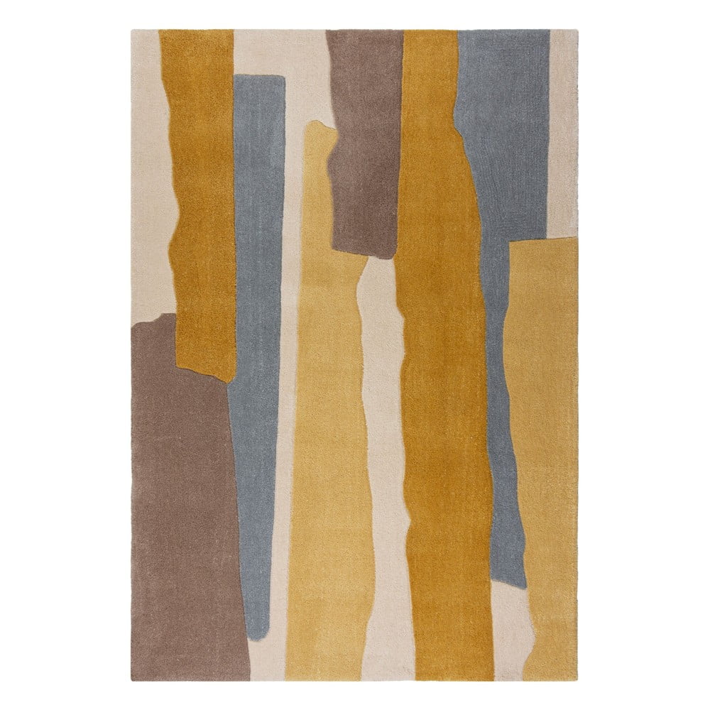 Escala szürke-sárga szőnyeg, 120 x 170 cm - flair rugs