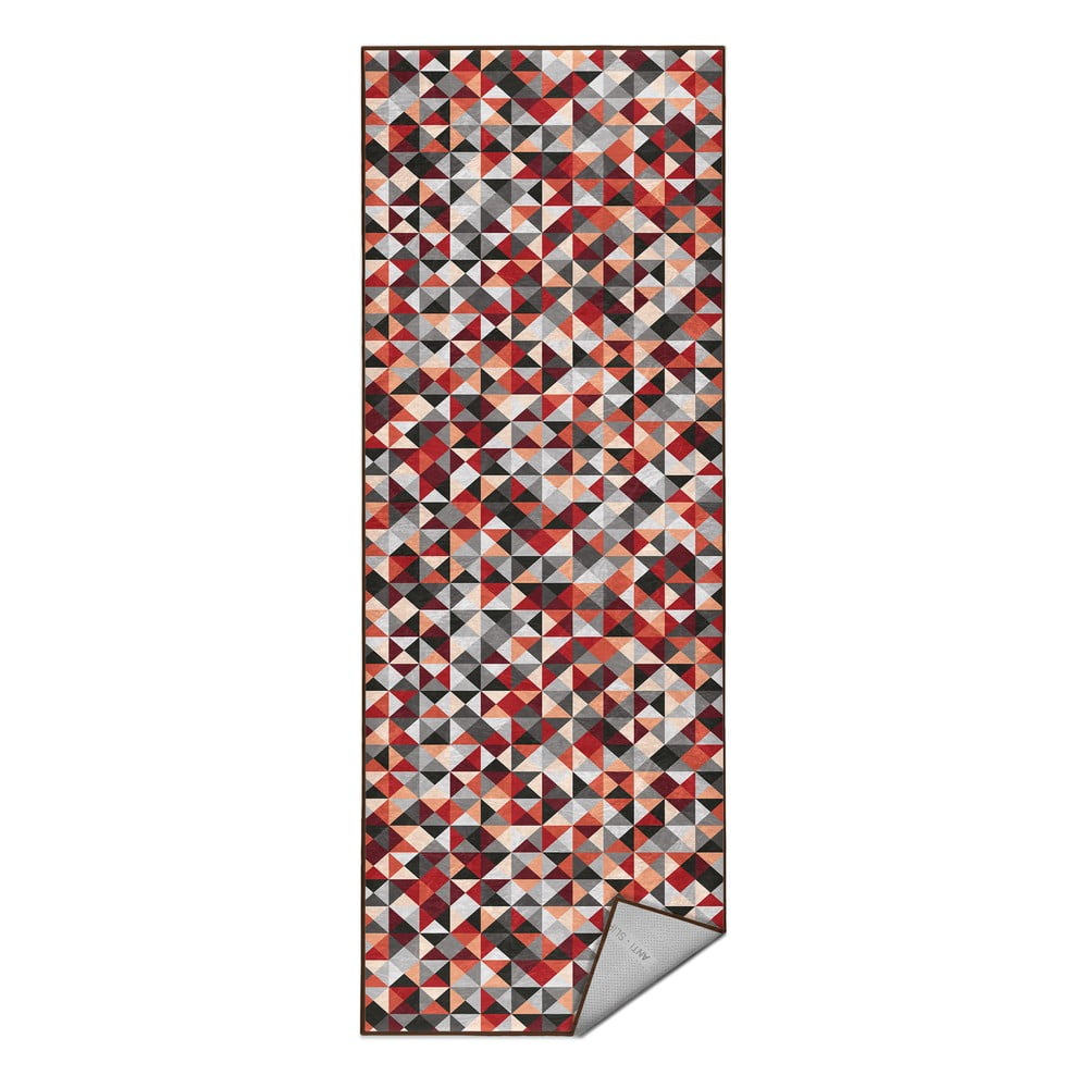 Piros-szürke mosható futószőnyeg 80x200 cm Ignite – Mila Home