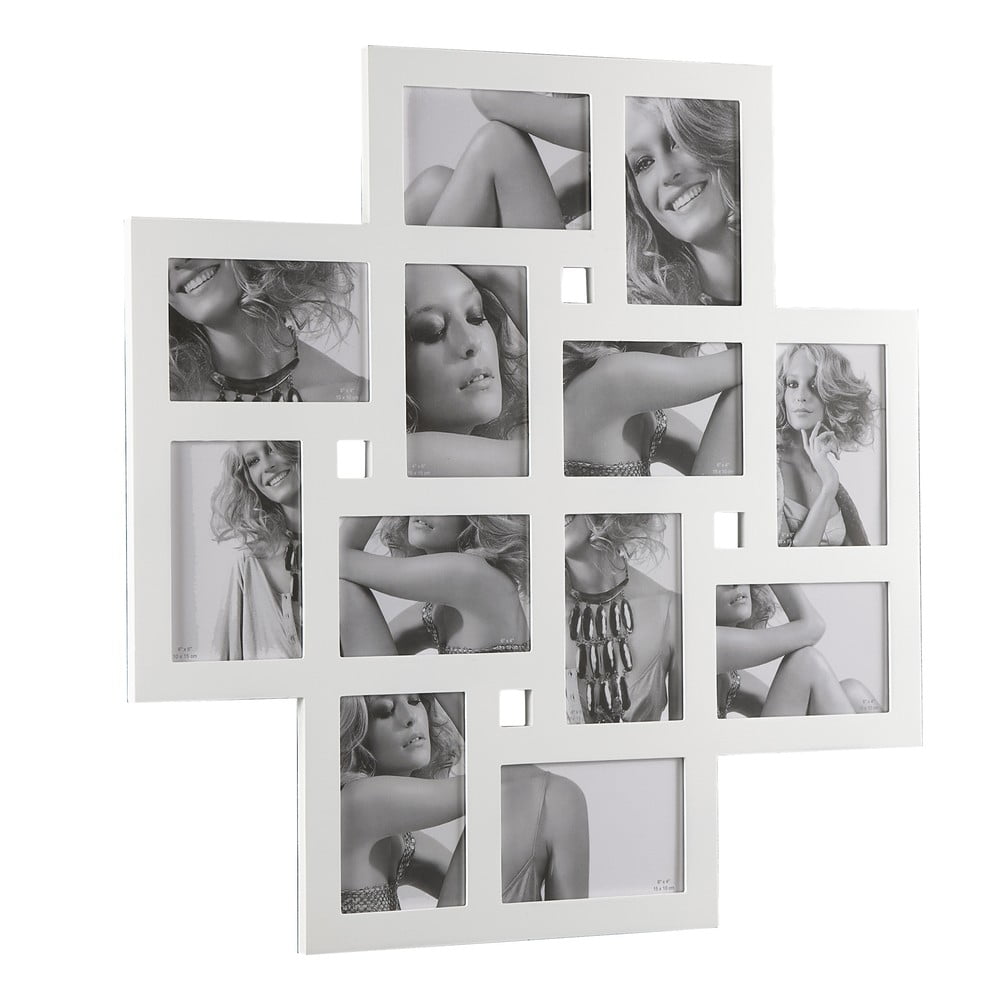 Collage fehér fali fényképkeret, 10 x 15 cm-es képekhez - Tomasucci