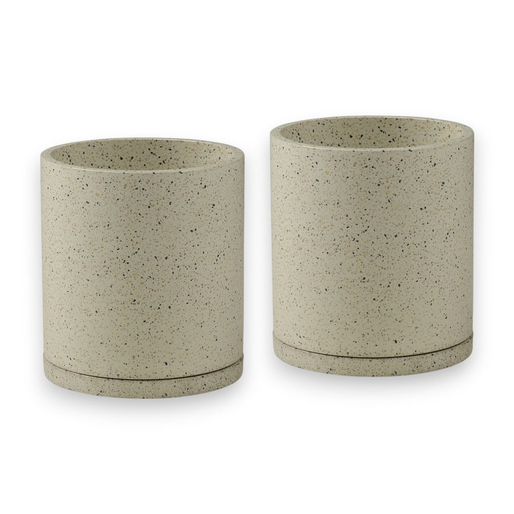 Terrazzo 2 db fehér virágcserép, ø 26 cm - Bonami Selection